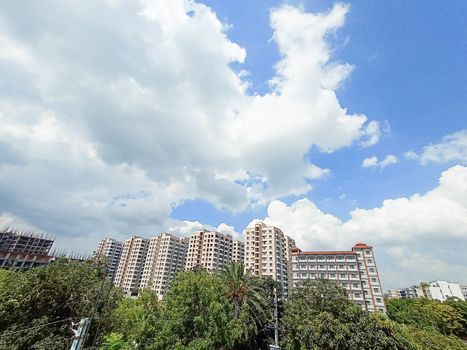 appartment view with nature on city