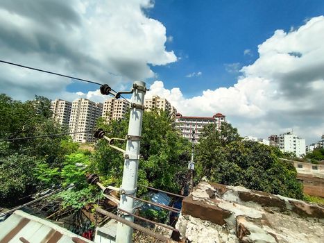 appartment view with nature on city