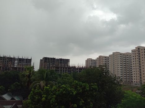 appartment view with nature on city