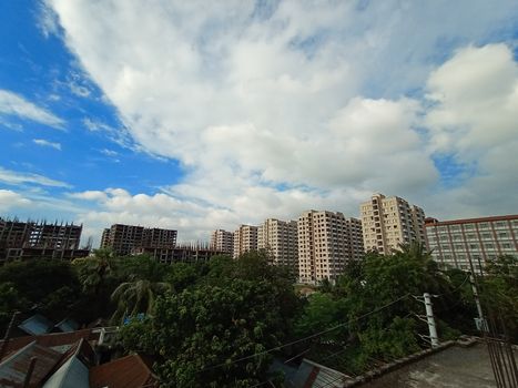 appartment view with nature on city