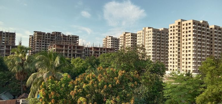 appartment view with nature on city