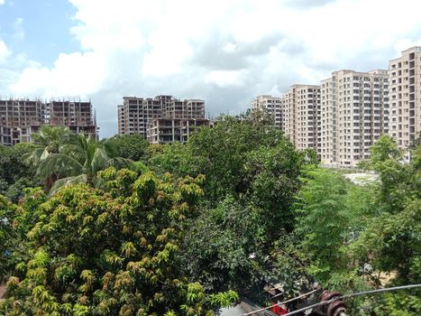 appartment view with nature on city