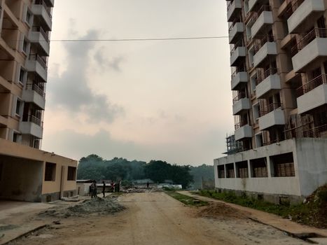 building and apartment site view on city