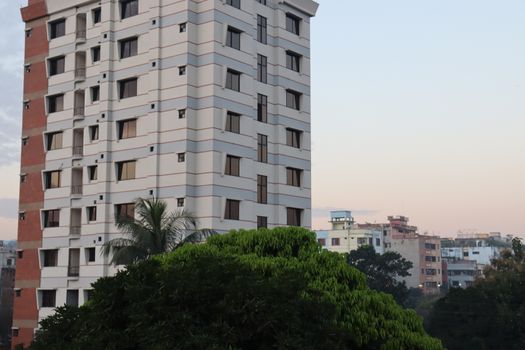 appartment view with nature on city