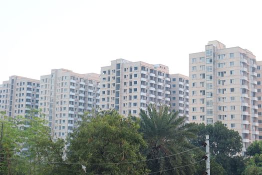 appartment view with nature on city