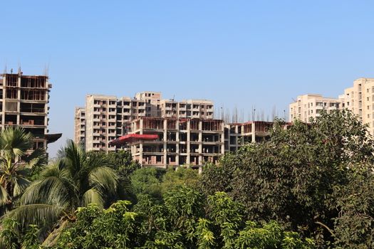 appartment view with nature on city