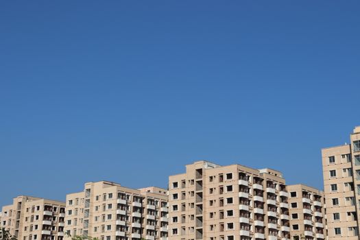 appartment and sky view in city