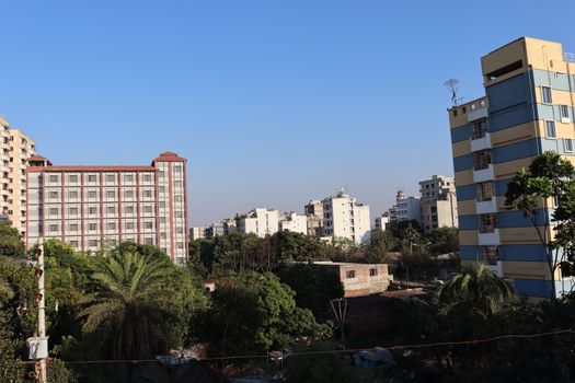 appartment view with nature on city