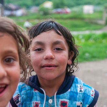 5/16/2018. Lomnicka, Slovakia. Roma community in the heart of Slovakia, living in horrible conditions. Portrait of child.