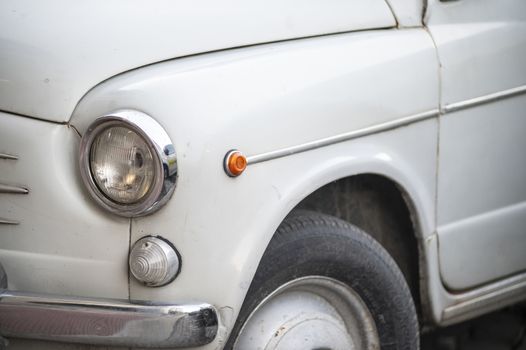 terni,italy november 17 2020:detail of the vintage fiat 600