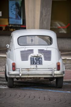 terni,italy november 17 2020:historic vintage italian car fiat 600