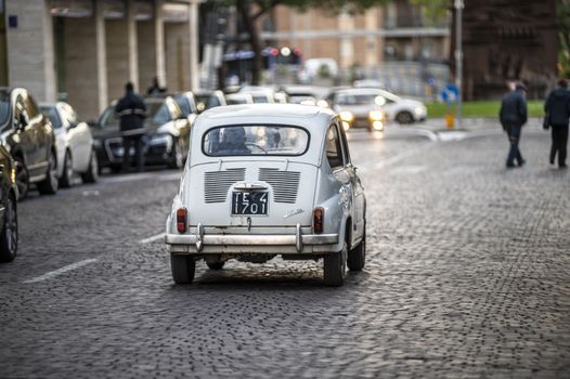 terni,italy november 17 2020:historic vintage italian car fiat 600