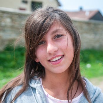 5/16/2018. Lomnicka, Slovakia. Roma community in the heart of Slovakia, living in horrible conditions. Portrait of adolescent.