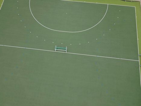 High angle view of hockey court