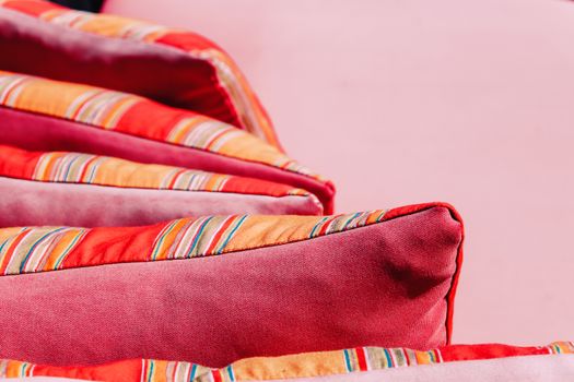 Image of Colorful Cushion In Sofa