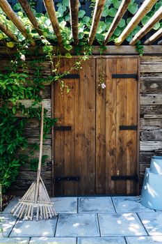 Image of Old wooden barn door