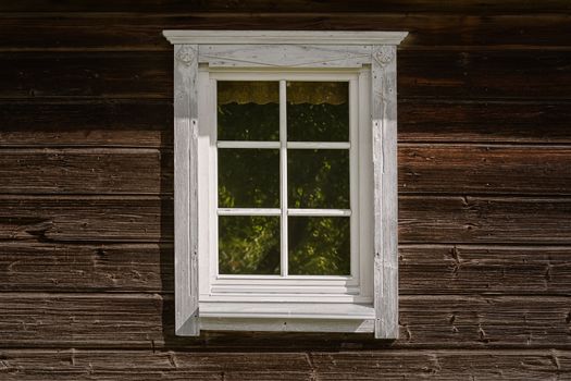 Window of an old house in countryside