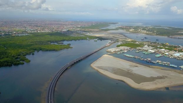 High Quality Aerial Highway Sea from Above.