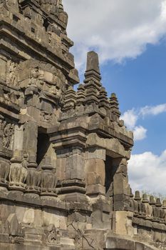 Entrance portico to one of the shrines of the Prambanan ancient Hindu temple complex, Rara Jonggrang, in the Special, Yogyakarta region, Indonesia.