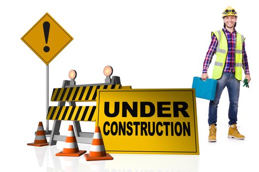 Concept of under construction for your webpage