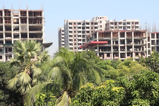 apartment building view for living on city