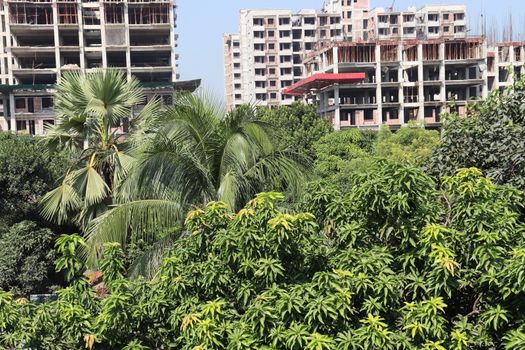 apartment building view for living on city