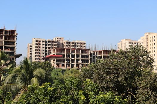 apartment building view for living on city
