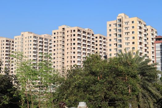 apartment building view for living on city