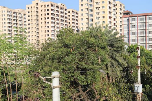 apartment building view for living on city