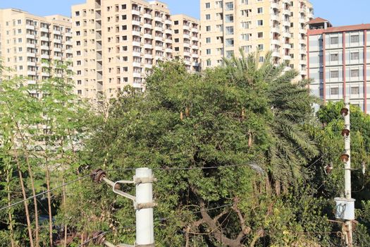 apartment building view for living on city
