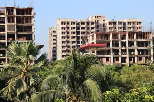 apartment building view for living on city