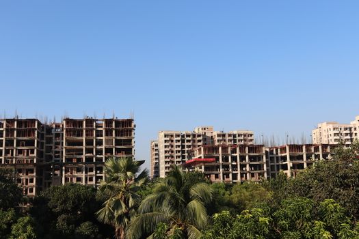 apartment building view for living on city