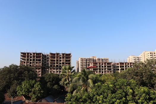 apartment building view for living on city