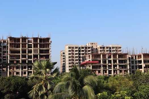 apartment building view for living on city