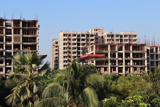 apartment building view for living on city