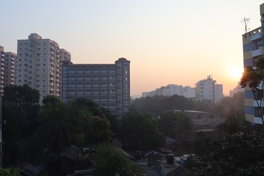 apartment building view for living on city