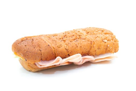 Ham Bread on a white background