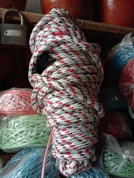 white colored nylon yarn stock on shop for sell