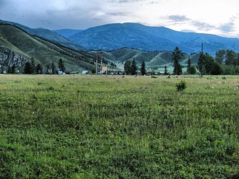 Nature is altai. Mountain landscape, forests and reservoirs of the altai.