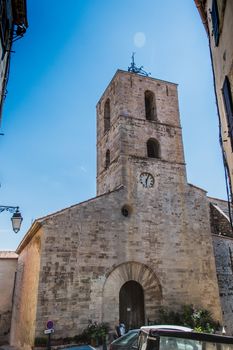 Old Romanesque church in the city center of Hyères in France