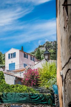 Old alley in the historic center of Hyères in France