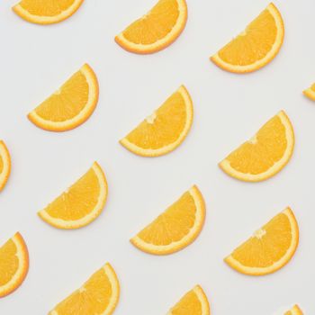Square Background with Orange fruit slices