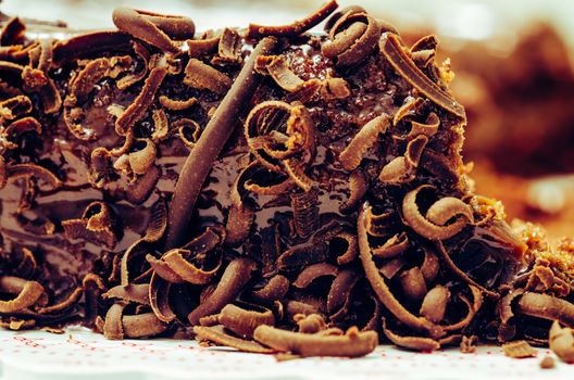 Delicious slice of truffle and chocolate keke