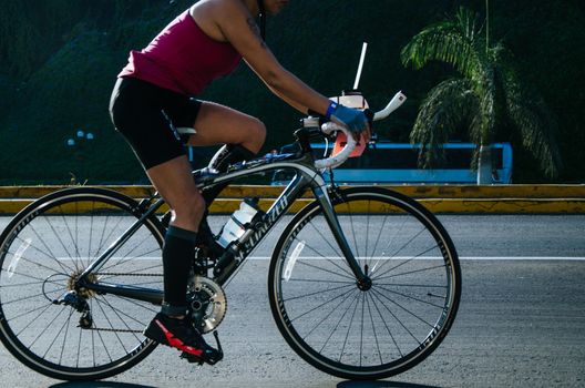 LIMA, PERU - APRIL 22th 2018: Ironman 70.3 . Athletes competing in the second stage of this great competition that is now cycling