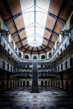 Ireland Dublin jan 21 2017 Kilmainham Gaol (Irish: Príosún Chill Mhaighneann), first built in 1796, is a former prison, located in Kilmainham in Dublin, and played an important part in Irish history.
