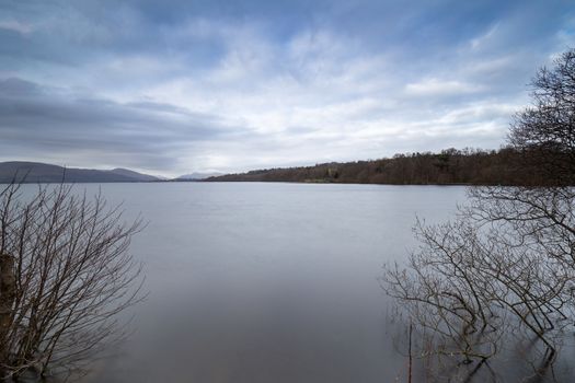 Loch Lomond scottish lake long exposure