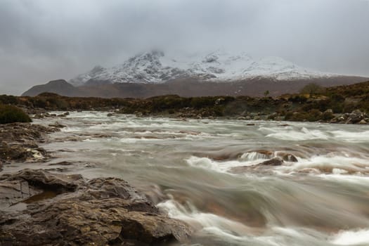 Sligachen falls scotland outdoor long exposure