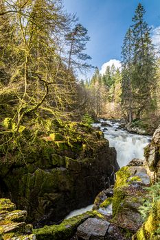 Black Linn falls scottish highlands long exposure