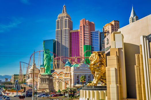 Las Vegas, USA, November 2013: View on hotel and casino resort New York on the strip in Las Vegas, Nevada
