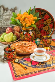 Different kinds of bread on a studio background